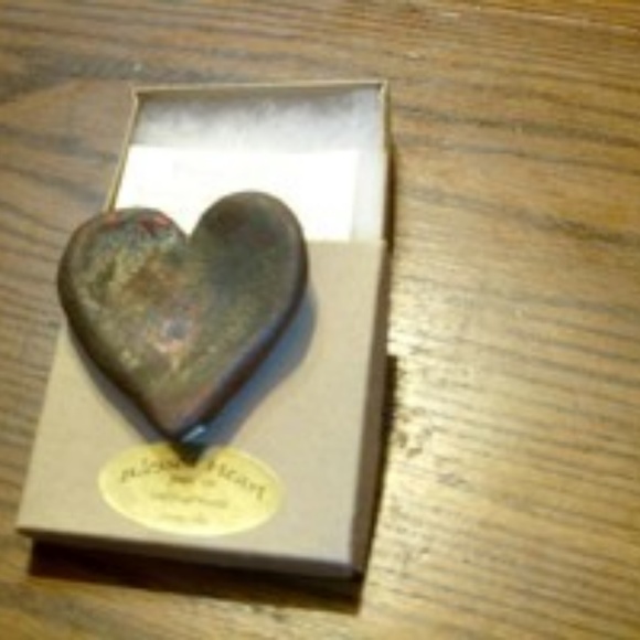 Jeremy Diller Other - Raku Pottery Heart By Artist Jeremy Diller